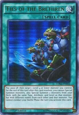 Ties of the Brethren - LDK2-ENY02 - Ultra Rare 1st Edition Legendary Decks II - Yugi
