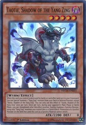 Taotie, Shadow of the Yang Zing - NECH-EN031 - Super Rare 1st Edition The New Challengers (NECH) 1st Edition Singles (espanol)