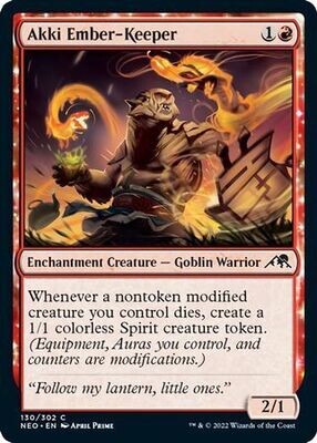 Akki Ember-Keeper 130/302 Kamigawa Neon Dynasty Singles