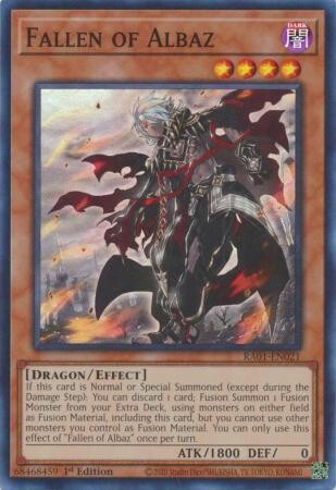 SJ Fallen of Albaz - RA01-EN021 - Super Rare
25th Anniversary Rarity Collection Singles