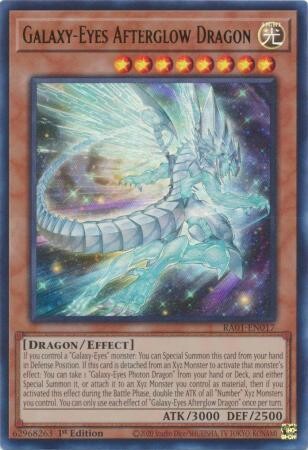 SJ Galaxy-Eyes Afterglow Dragon - RA01-EN017 - Ultra Rare
25th Anniversary Rarity Collection Singles