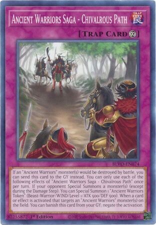 Ancient Warriors Saga - Chivalrous Path - BLVO-EN074 - Common 1st Edition Blazing Vortex 1st Edition Singles