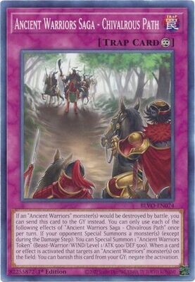 Ancient Warriors Saga - Chivalrous Path - BLVO-EN074 - Common 1st Edition Blazing Vortex 1st Edition Singles