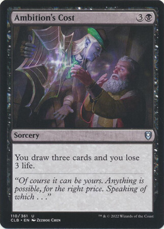 Ambition&#39;s Cost 110/361 Commander Legends: Battle for Baldur&#39;s Gate Singles