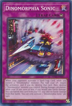 Dinomorphia Sonic - MP23-EN041 - Common 1st Edition Mega Tin 2023 Dueling Heroes Singles