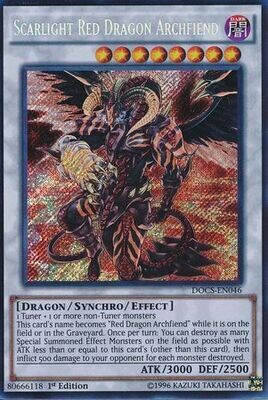 Scarlight Red Dragon Archfiend - DOCS-EN046 - Secret Rare 1st Edition
Dimension of Chaos 1st Edition Singles