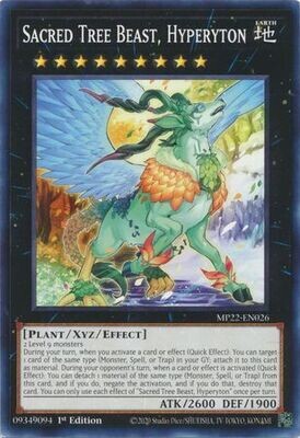 Sacred Tree Beast, Hyperyton - MP22-EN026 - Common 1st Edition
2022 Mega-Tin: Pharaoh&#39;s Gods 1st Edition Singles