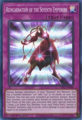 Reincarnation of the Seventh Emperors - CYAC-EN098 - Super Rare 1st Edition Cyberstorm Access 1st Edition Singles