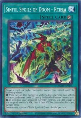 Sinful Spoils of Doom - Rciela - AGOV-EN055 - Common 1st Edition
Age of Overlord 1st Edition Singles (español)
