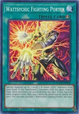 Wattsychic Fighting Porter - AGOV-EN085 - Common 1st Edition Age of Overlord 1st Edition Singles