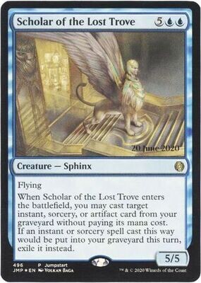 Scholar of the Lost Trove - JMP Prerelease Foil Promo Prerelease and Standard Release Cards