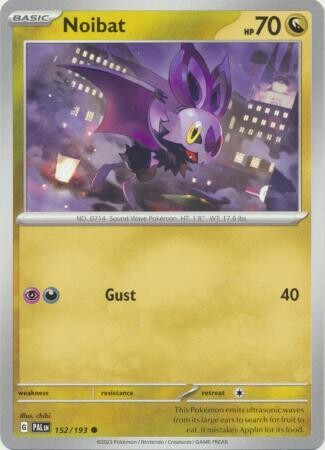 Noibat - 152/193 - Common
Scarlet &amp; Violet: Paldea Evolved Singles