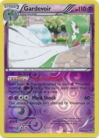 Gardevoir - 57/99 - Holo Rare Reverse Holo
Black &amp; White 4: Next Destinies Reverse Holo Singles