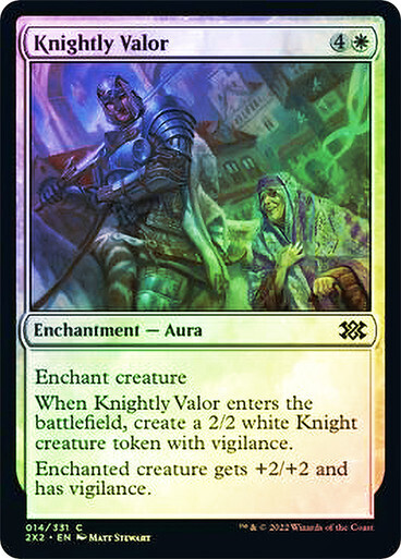 Knightly Valor 014/331 - Double Masters 2022 Foil
