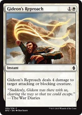 Gideon&#39;s Reproach 030/274
Battle for Zendikar Singles (Español)