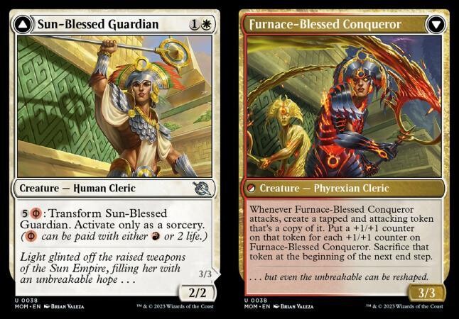 Sun-Blessed Guardian // Furnace-Blessed Conqueror 0038
March of the Machine Singles (Español)