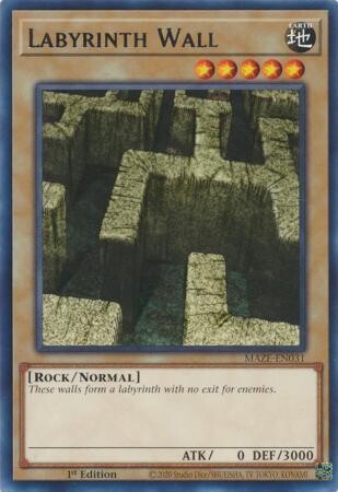 Labyrinth Wall - MAZE-EN031 - Rare 1st Edition Maze of Memories 1st Edition Singles