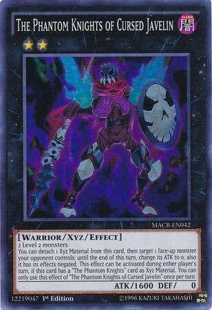 The Phantom Knights of Cursed Javelin - MACR-EN042 - Super Rare 1st Edition
Maximum Crisis 1st Edition Singles