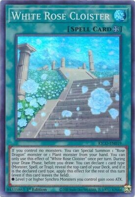 White Rose Cloister - KICO-EN019 - Super Rare 1st Edition King&#39;s Court 1st Edition Singles