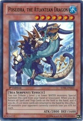 Poseidra, the Atlantean Dragon - SDRE-EN001 - Ultra Rare 1st Edition Structure Deck: Realm of the Sea Emperor 1st Edition Singles