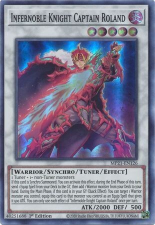 SH Infernoble Knight Captain Roland - MP21-EN126 - Super Rare 1st Edition 2021 Mega-Tin: Ancient Battles 1st Edition Singles