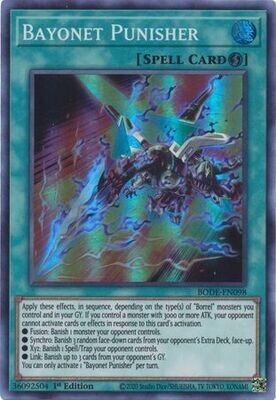 Bayonet Punisher - BODE-EN098 - Super Rare 1st Edition Burst of Destiny 1st Edition Singles (espanol)