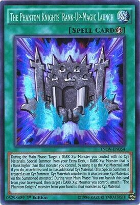 The Phantom Knights&#39; Rank-Up-Magic Launch - INOV-EN054 - Super Rare 1st Edition Invasion Vengeance 1st Edition Singles
