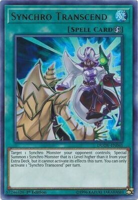 Synchro Transcend - DUOV-EN041 - Ultra Rare 1st Edition Duel Overload 1st Edition Singles