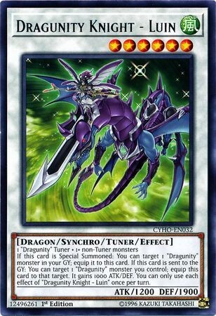 Dragunity Knight - Luin - CYHO-EN032 - Rare 1st Edition Cybernetic Horizon 1st Edition Singles