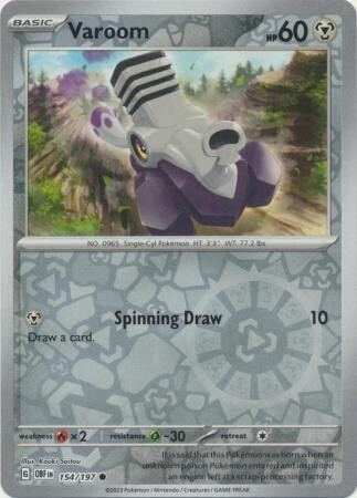 Varoom - 154/197 - Common Reverse Holo Obsidian Flames Reverse Holo Singles