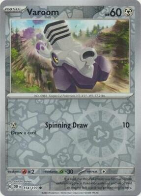 Varoom - 154/197 - Common Reverse Holo Obsidian Flames Reverse Holo Singles