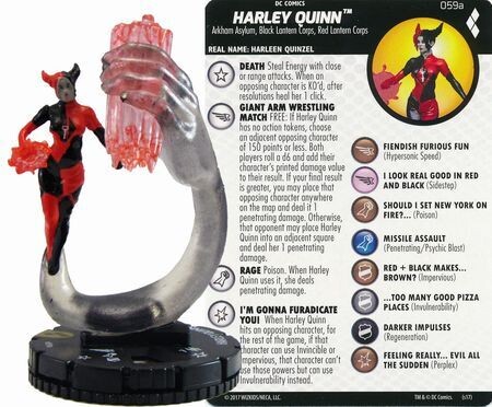 Harley Quinn #059a Harley Quinn and the Gotham Girls DC Heroclix DC: Harley Quinn and the Gotham Girls Singles Sin Tarjeta