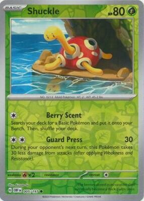 Shuckle - 005/197 - Common Reverse Holo Obsidian Flames Reverse Holo Singles