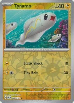 MY01 Tynamo - 067/197 - Common Reverse Holo
Obsidian Flames Reverse Holo Singles
