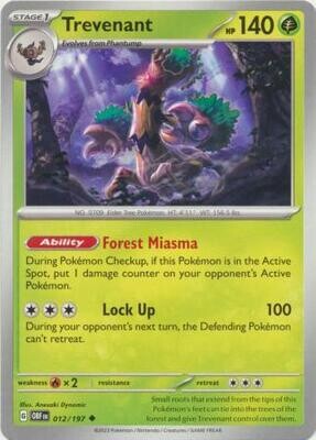 MY01 Trevenant - 012/197 - Uncommon
Obsidian Flames Singles