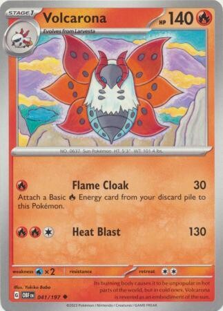 Volcarona - 041/197 - Uncommon
Obsidian Flames Singles