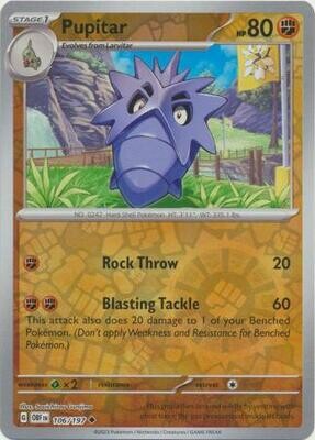 MY01 Pupitar - 106/197 - Uncommon Reverse Holo
Obsidian Flames Reverse Holo Singles