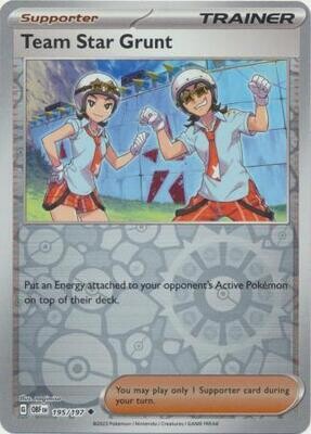 Team Star Grunt - 195/197 - Uncommon Reverse Holo Obsidian Flames Reverse Holo Singles