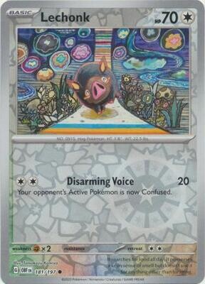 Lechonk - 181/197 - Common Reverse Holo Obsidian Flames Reverse Holo Singles