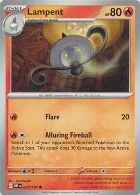 MY01 Lampent - 037/197 - Common
Obsidian Flames Singles