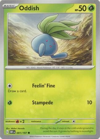 Oddish - 001/197 - Common Obsidian Flames Singles