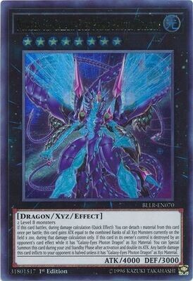 SH Number 62: Galaxy-Eyes Prime Photon Dragon - BLLR-EN070 - Ultra Rare 1st Edition Battles of Legend: Light&#39;s Revenge Singles