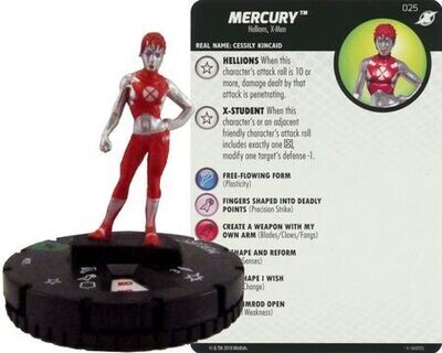 Mercury #025 X-men Xavier&#39;s School Marvel Heroclix
Marvel: X-Men Xavier&#39;s School Singles Sin tarjeta