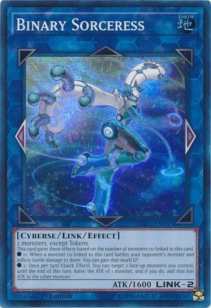 Binary Sorceress - SDCL-EN043 - Super Rare 1st Edition Cyberse Link Singles