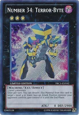 Number 34: Terror-Byte - PRC1-ENV02 - Secret Rare Yu-Gi-Oh! Promo Cards