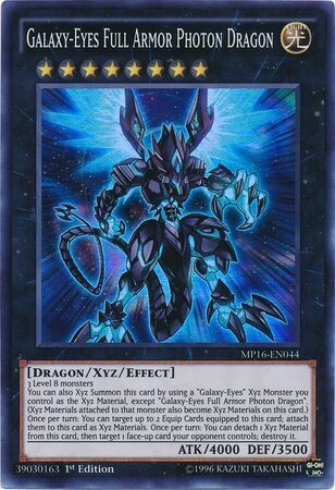 Galaxy-Eyes Full Armor Photon Dragon - MP16-EN044 - Super Rare 1st Edition
Yu-Gi-Oh! 2016 Mega-Tins 1st Edition Singles