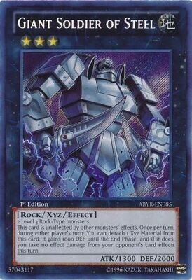 Giant Soldier of Steel - ABYR-EN085 - Secret Rare 1st Edition
Abyss Rising 1st Edition Singles