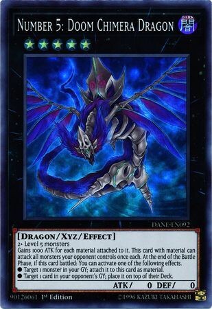SH Number 5: Doom Chimera Dragon - DANE-EN092 - Super Rare 1st Edition Dark Neostorm 1st Edition Singles