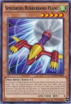 Speedroid Rubberband Plane - MACR-EN008 - Rare 1st Edition Maximum Crisis 1st Edition Singles (español)