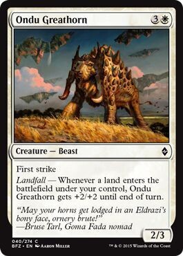 Ondu Greathorn 040/274 - Battle for Zendikar Singles  (Español)